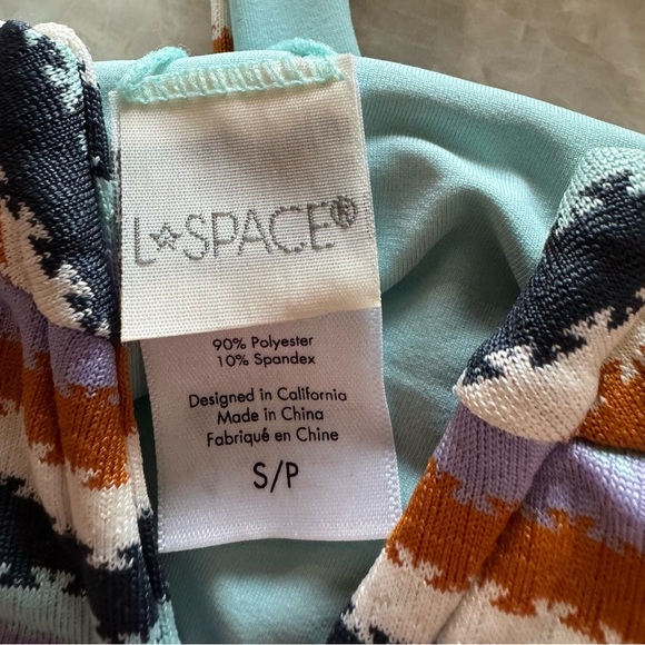 L*Space‎ Lee Lee Printed Stripe Wildflower Bikini Top Small NWOT - Picture 7 of 9